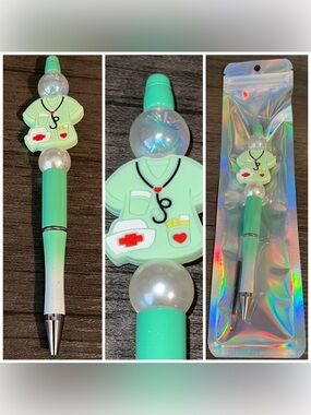 Healthcare worker beaded focal pen